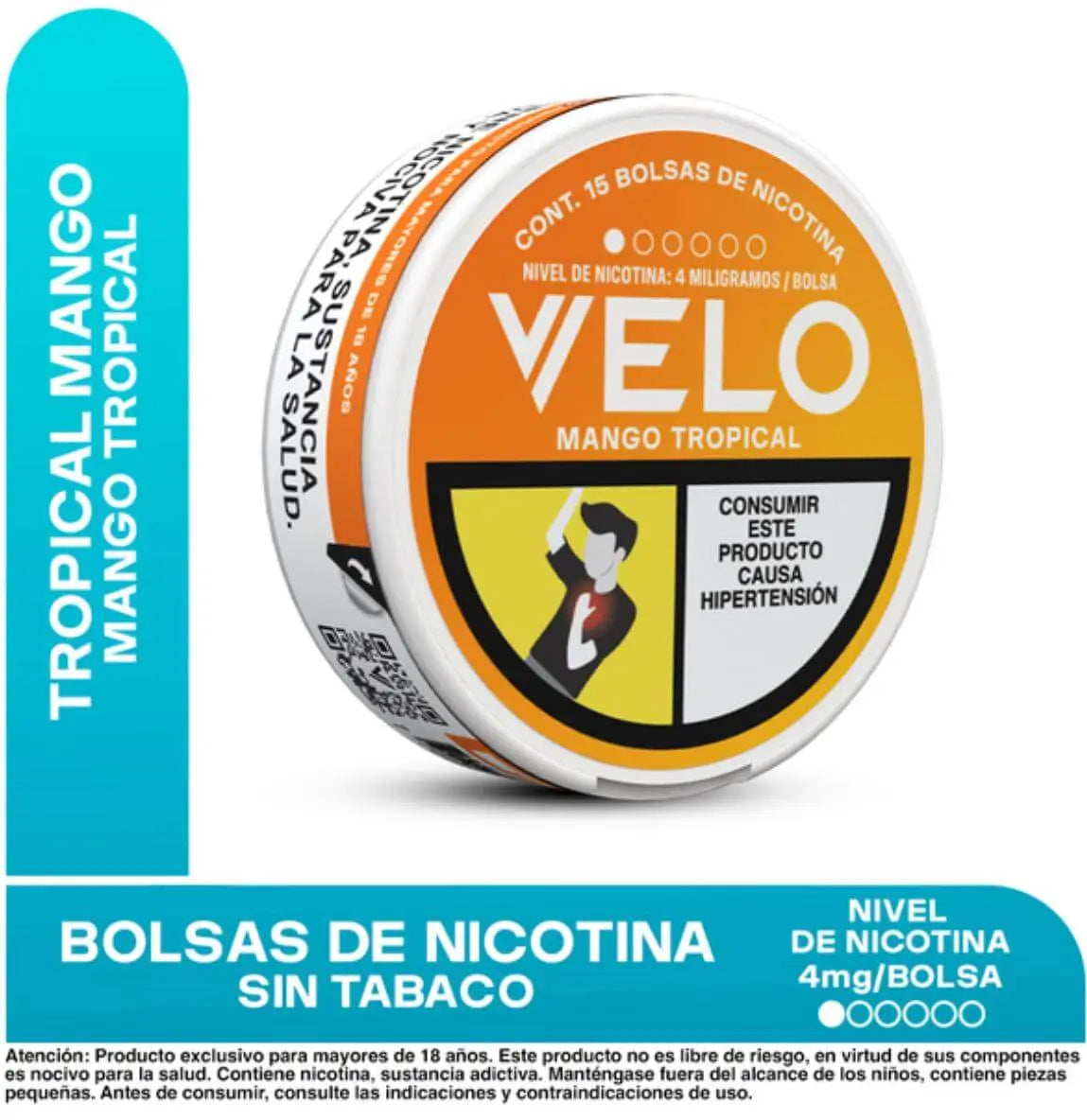 Pouches de nicotina VELO Mango Tropical 4mg 